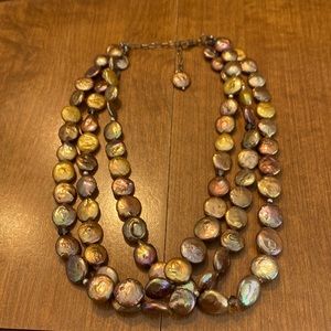 Silpada three string beaded necklace
